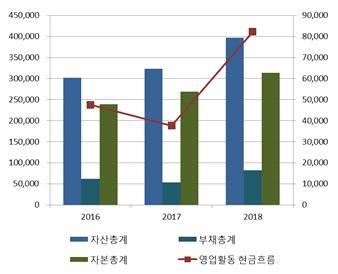 기술분석보고서 재무상태표 (Annual) ( 단위 : 백만원, IFRS연결 ) 현금흐름표 (Annual) ( 단위 : 백만원, IFRS연결 ) 2016.12 2017.12 2018.