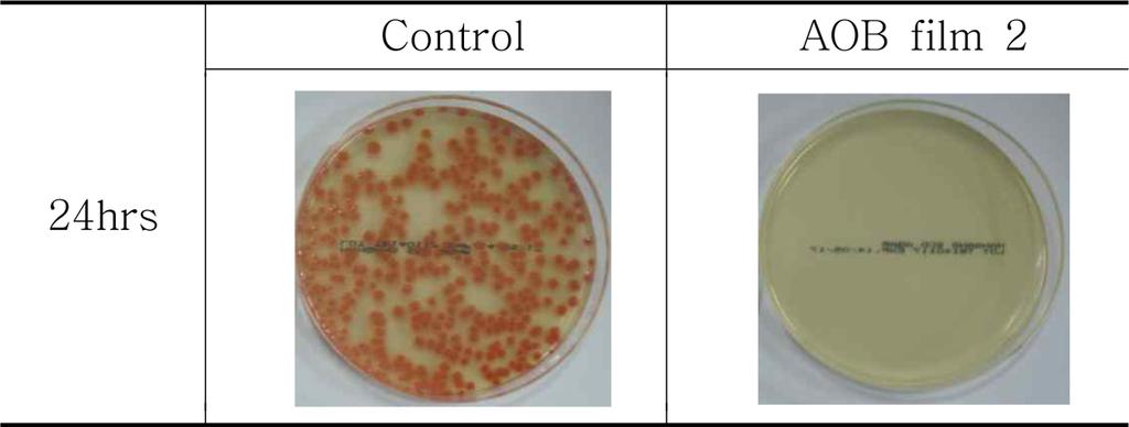 최성욱 이근우 유지예 유영선 18 Table 6. Growth rates of fungi on AOB films Control film AOB film 1 AOB film 2 AOB film AOB film 4 40days 0 1 1 2 Growth rate 80days 0 2 4 한국포장학회지 Table 9.