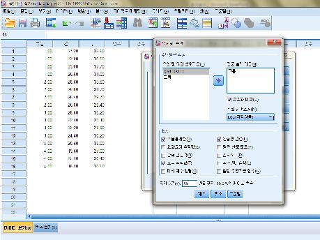 회귀분석 ( Regression Analysis ) 독립변수와종속변수사이의인과관계에따른수학적모델인선형적관계식을구하여 어떤독립변수가주어졌을때, 이에따른종속변수를예측하는분석방법 1) 종속변수와독립변수의산점도를그려본다.