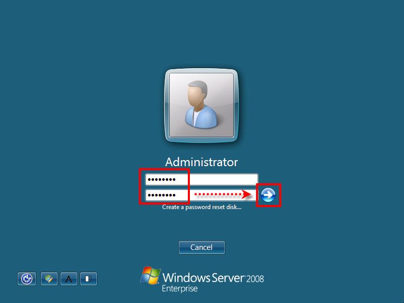 [그림 A-30] Windows Server 2008 설치 8 5-11. 비밀번호는 문자,숫자,기호가 혼합된 8글자 이상으로 지정해야 한다.