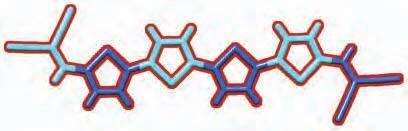 (b) A dicyanovinyl-substituted quaterthiophene molecule is a conjugated segment comprising six rigid fragments.