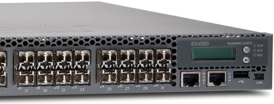 DATASHEET EX4550 이더넷스위치 제품소개 주니퍼네트웍스 EX4550 라인이더넷스위치는데이터센터, 캠퍼스, 통신사업자어그리게이션구축과고집적도 10 Gpbs 데이터센터 TOR(top-of-rack) 구축에적합한확장성있는하이퍼포먼스플랫폼을제공합니다.