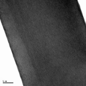 (a) Low magnification TEM image of the nanobelts.