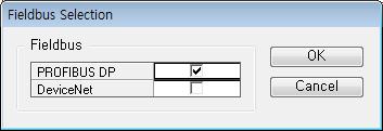 [ 참고 ] N Configurator 실행시나타나는필드버스선택대화상자에서아래와같이 선택하면 XGL-PMEB 용 PROFIBUS DP 마스터 Configuration Tool N Configurator 가시작됩니다.