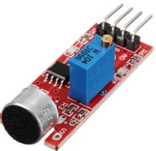 3. 고감도사운드감지센서 ( High Sensitivity Sound Sensor ) - (KY-037) Analog 와 Digital 값을사용하여소리의세기및유무를인식할수있다.