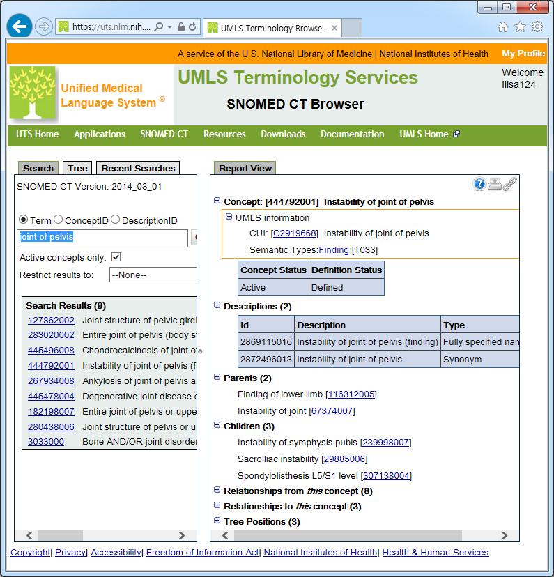 Ⅰ. 서론 SNOMED CT(Systematized Nomenclature of Medicine- Clinical Terms) 는임상과정에서발생하는각종진료기록을전산화하기위한종합적임상의학용어체계이다. 이는전자건강기록 (electronic health record, EHR) 을위한표준용어체계로서미국등해외에서활발히그활용범위를넓혀가고있다 [1].