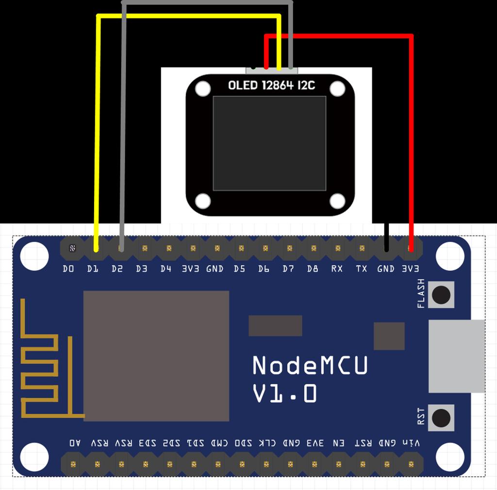 OLED 12864 I2C GND VCC SDA SCL