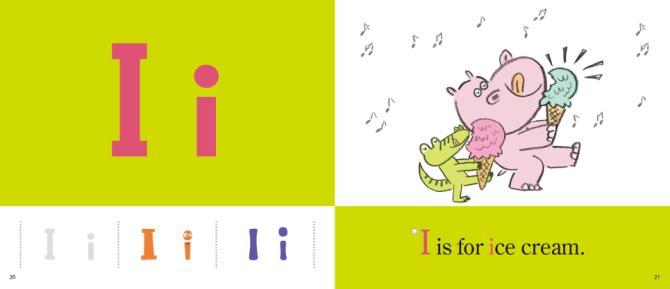 ( 소문자 h 을가리키며 ) Small letter h. H is for home. This is my home! T: Look! What comes after h? C: I. T: Right. [i], [i], i. This I sounds like /i/. ( 대문자 I 을가리키며 ) Big letter I.