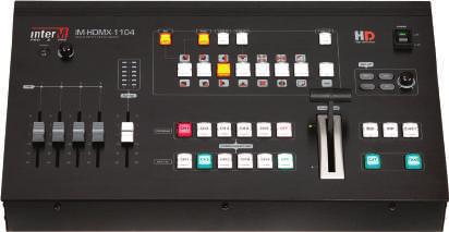 A/V SYSTEM MULTI INPUT AV MIXER IM-HDMX-1104 AV Mixer Full HD AV 5 개의비디오입력 (HD-SDI: 1CH, HD-SDI/HDMI: 3CH, DVI: 1CH) 음향모니터용 PHONE JACK 과볼륨지원 다양한합성기능지원 ( 크로마키, PIP, DSK 효과지원 ) 중량 : 4.