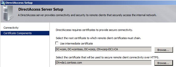 remote client connectivity over HTTPS, click Browse.