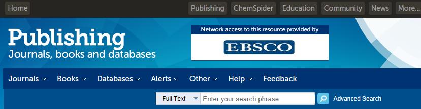 ChemSpider ( 무료서비스 ) RSC 이용사이트상단우측의 ChemSpider 클릭 * ChemSpider :