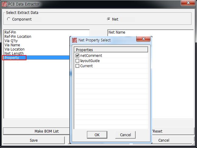 Tools - PCB Data Extractor Added Option: Net 의 Property