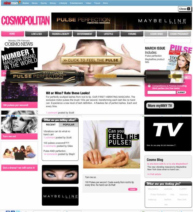 4. 신규 미디어트렌드분석 상품및패키지해외크리에이티브 메이블린 Pulse Perfection AD Format : Overaly * URL :http://creativezone.eyeblaster.com/default.