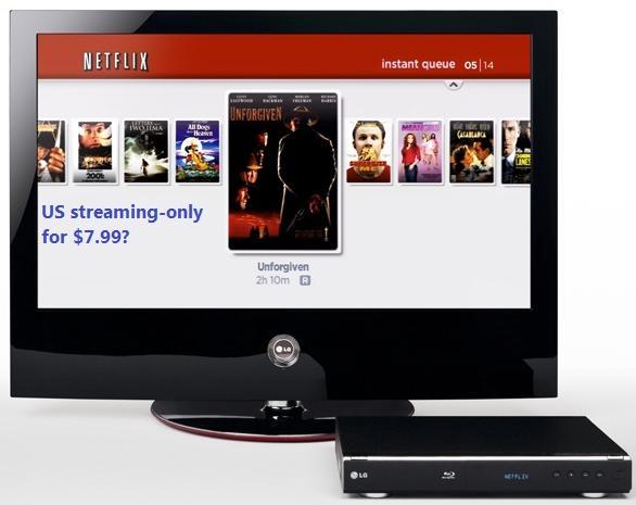 Netflix는인터넷으로스트리밍무비와 TV쇼를제공하는것에집중하고있음 스트리밍무비이용요금은월 $7.