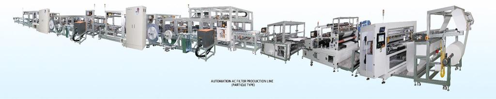New Product of Doublewin COMBINATION PLEATING M/C 과 AUTO CUTTING & AUTO BINDING 이결합된 AUTOMATION