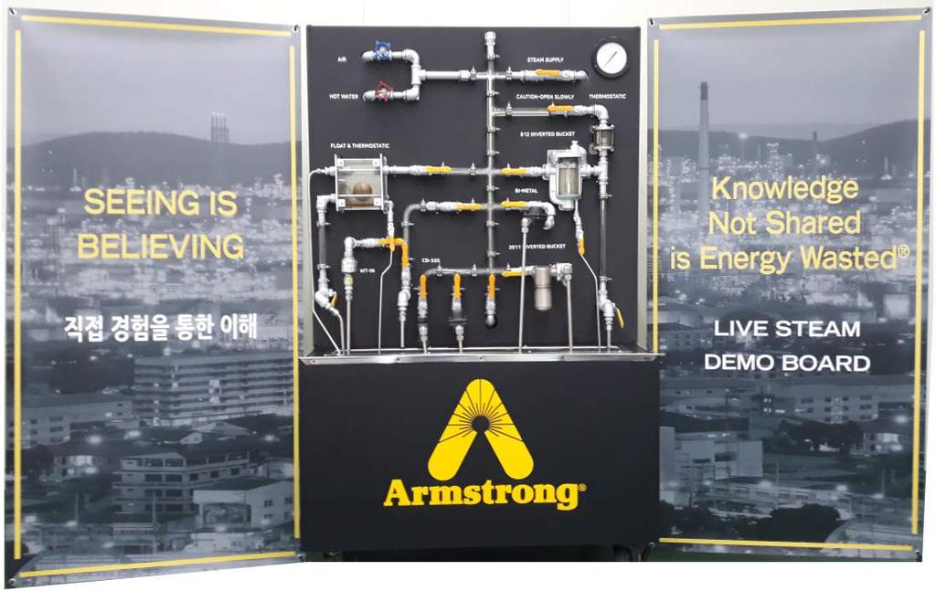 Knowledge Not Shared is Energy Wasted 스팀, 공기및온수분야의개척자인 Armstrong International 은지난 100 여년이넘도록 축적된지식을널리알리기위해최선의노력을다하고있습니다. 깊이있는지식과경험을공유하는것은 Armstrong International 의핵심철학중하나입니다.