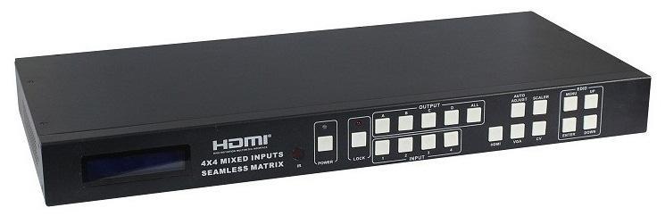 HDMI 4 x4 mixed inputs seamless matrix switcher