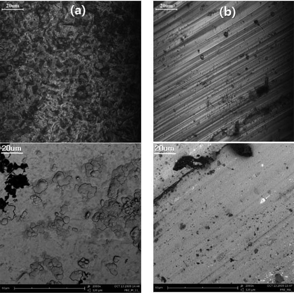 264 Fig. 5. EPMA of cross-sections of anodized AC2A alloy in 2.25 M sulfuric acid solution for 20 min at 50 macm2 and 1±0.5oC: (a) as-cast surface, (b) machined surface. Fig. 6.