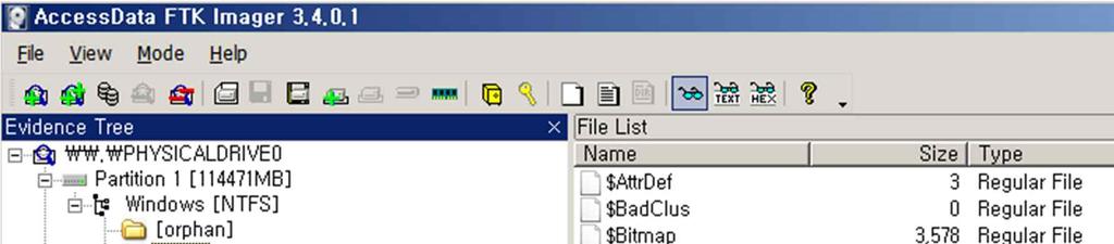 $MFT $MFT(Master File Table) - $MFT 에는특정파일에대한메타데이터정보를저장하고있다. - 이를통해서파일생성, 수정, 삭제시간정보들을확인할수있다.