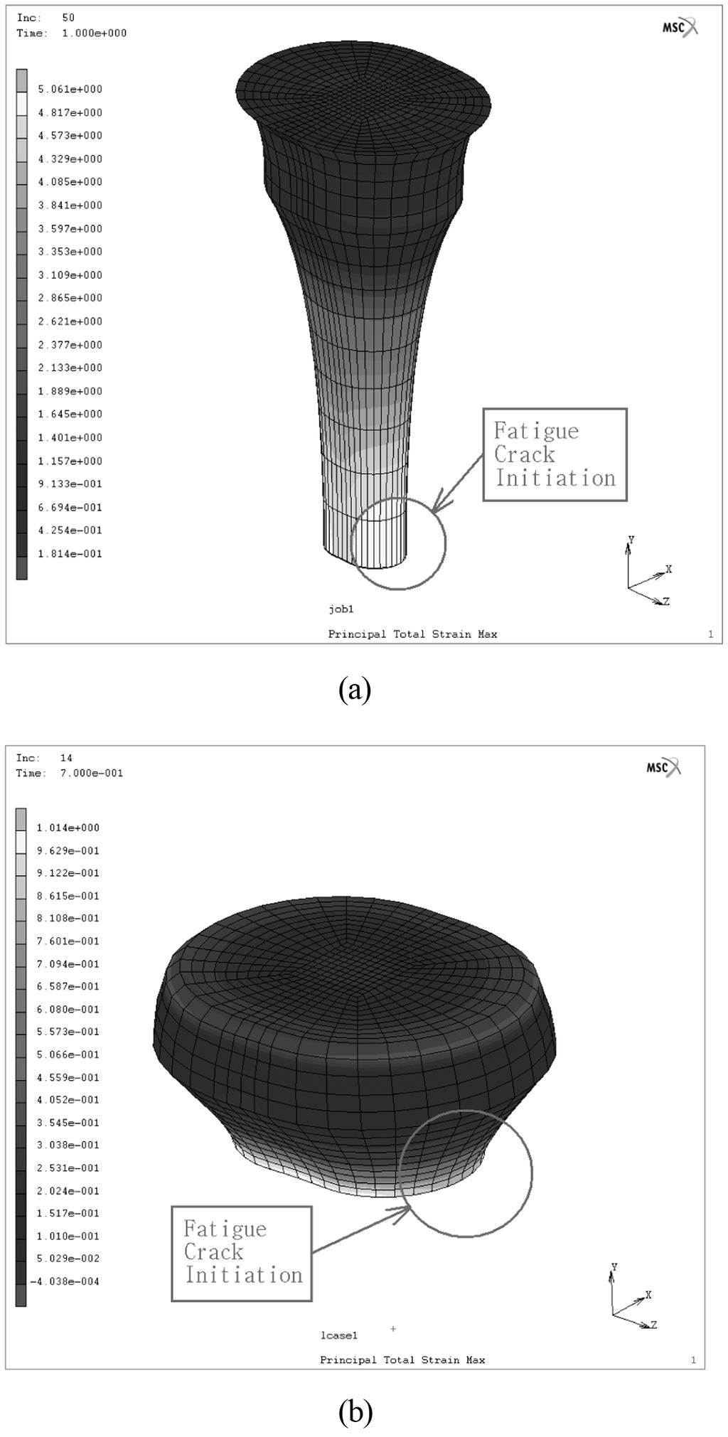 자동차용엔진마운트의피로거동에관한연구 51 Fig. 9 Experimental and predicted L-D curve in tensile and compression test Fig. 11 Relation of strain and displacement for an hourglass specimen Fig.