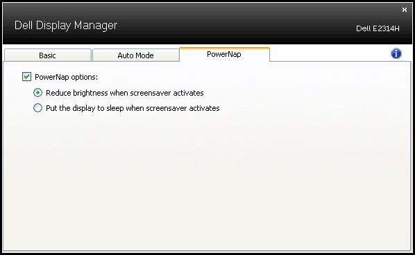 절전기능적용하기 지원되는 Dell 모델에서 PowerNap 탭의절전옵션을사용할수있습니다.