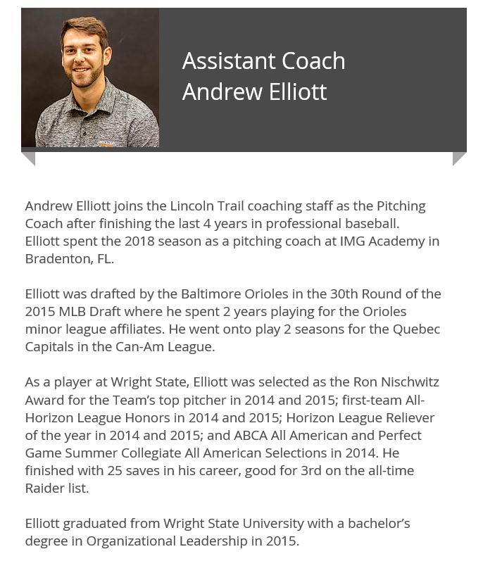 Lincoln Trail College Baseball Coaching Staff -
