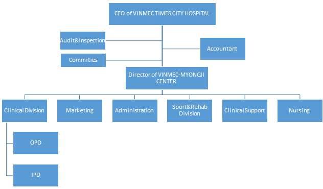 프로젝트운영체계 조직구성및참여기관 전담조직구성체계 Vinmec-MJ