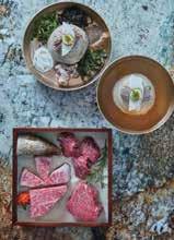 Medicinal beef and tiger beef from cattle that grazed mountain herb, soft wild vegetables from Ulleungdo Island, seafood dishes, and pot rice set menu are some of the popular