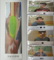 서울시립영등포장애인복지관 물이담긴컵사진, 이용자의사진과이름표 왼쪽사진은정수기에물을따를때,