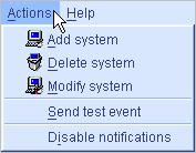 그림 B-6 알림관리자옵션보기 전자메일알림관리자작업보기 도구모음에서 Configure 를클릭하고원하는시스템을선택한다음 Email 