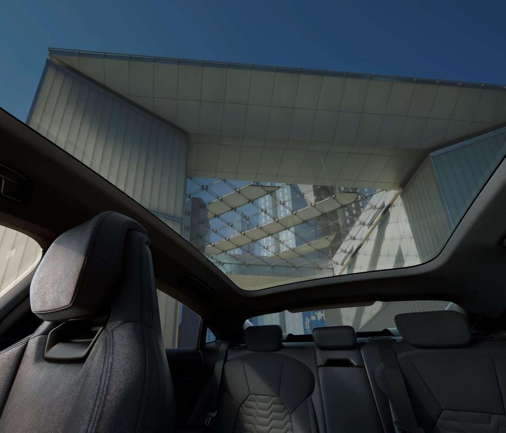 Innovation & Technology Panoramic glass roof 파노라믹글라스루프 ¹ 는실내에탁트인개방감을 주고자연의빛으로실내를가득채워줍니다.