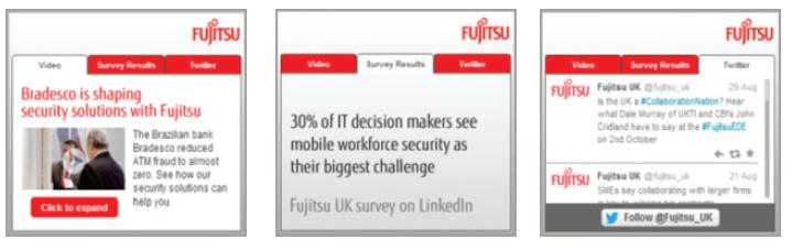 3. 2014 소셜미디어 마케팅 성공 사례 - 3 Fujitsu LinkedIn LinkedIn만의 직급 타겟팅 기능을 활용한 IT 브랜드 Fujitsu의 글로벌 브랜딩 캠페인 일본의 대표 IT 기업인 Fujitsu는 자사 ICT서비스의