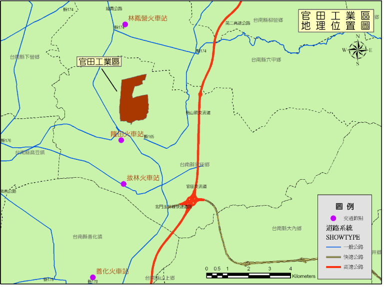 45. 용캉(영강, 永 康 ) 공업단지 위치/면적 : 타이난( 台 南 )고속철도 15km, 대1선( 台 1 線 ) 0.8km, 중샨( 中 山 )고속도로 2.