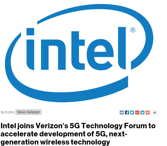 5G 시범 서비스에서 현재 4G LTE보다 약 5배 빠른 속도를 구현하고 지연 속도를 한 자릿수의 밀리세컨드(ms)로 줄인다는 목표이다. 곧이어 9월 23일에는 Intel도 Verizon의 5G 테크놀로지 포럼에 합류했다.