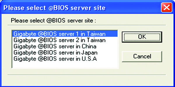 그림 1. @BIOS 유틸리티 설치하기 그림 3. @BIOS 유틸리티 방법 2: @BIOS TM 유틸리티 DOS 부팅 디스크가 없으면, 새 @BIOS 유틸리티의 사용을 권합니다. @BIOS 로 윈도우에서 업데이트할 수 있습니다. 최신 버전의 BIOS 를 다운로드하려면 원하는 @BIOS 서버를 선택하기만 하면 됩니다. 그림 2.