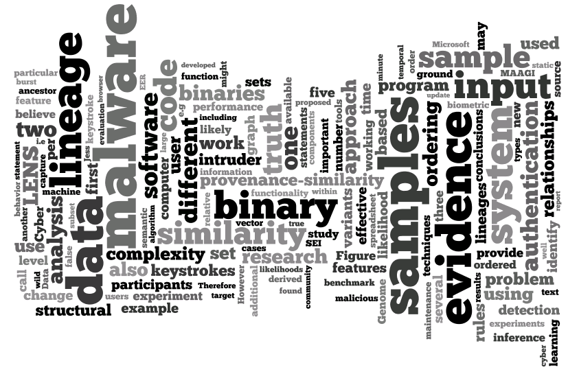 최근 문헌 (funded by Cyber Genome Grant) Software analysis in the semantic web, SPIE, 2013 Inferring Accurate Histories of Malware Evolution from Structural Evidence, AAAI FLAIRS, 2013 7 Learning a