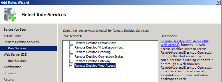 Remote Desktop Web Access (RDWA) 서버 구성 RDWA.W2K8R2RDS.com 서버에 이제 Windows 2008 R2의 새로운 기능인 Remote Desktop Web Access 역할을 설치한다. 이 역할을 설치하기 위해서는 RDWA.W2K8R2RDS.com 서버의 관리자 권한을 가짂 사용자로 로그인 되어 있어야 한다.