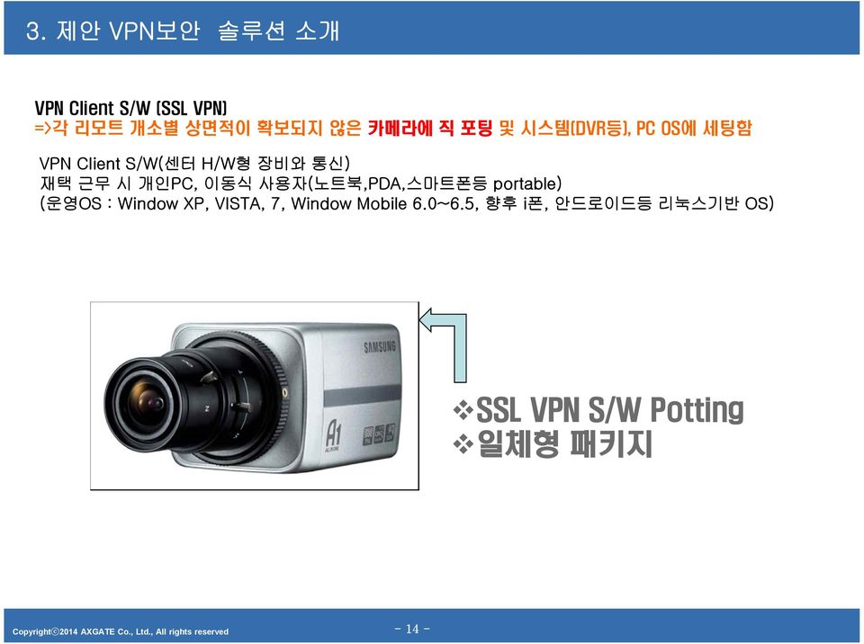 이동식 사용자(노트북,PDA,스마트폰등 portable) (운영OS : Window XP, VISTA, 7, Window