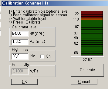 *H/W의 측정 환경에 대한 Setting이 끝났으며 각 Channel 에 대한 setting 을 한다. SQuadriga의 경우 4 채널을 동시에 진동 및 소음 을 측정할 수 있다. *각 채널에 대한 EU(Engineering Unit) 을 선택하고 sensitivity 를 입력한다.