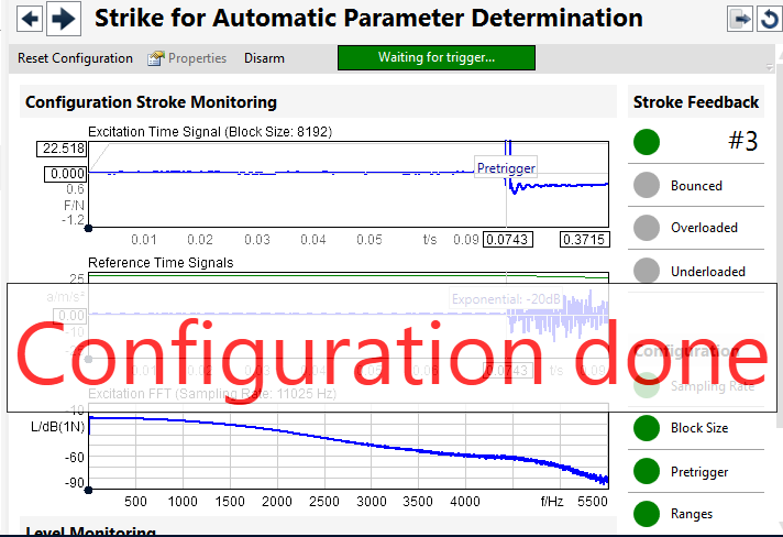 Strike for Automatic Parameter Determination Parameter determination 항목으로 Bounced / Overloaded /