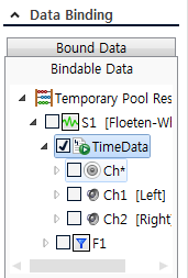 Text pattern 적용 Time data 의 정보( documentation )를 이용하기 위해서는 Data Binding 에서