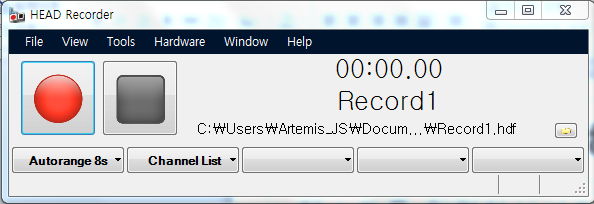 Main Window REC STOP File name