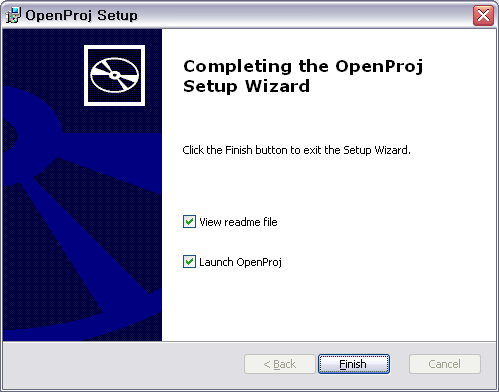 2. 도구 설치 방법 2.2 OpenProj 설치하기 (4/6) OpenProj 설치를 완료합니다.