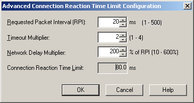 6 장 안전 어플리케이션 개발 9. 연결 반응 시간 제한이 허용 가능하면 OK( 확인 ) 를 클릭하고, 요구사항이 더 복잡하면 Advanced( 고급 ) 를 클릭해 Advanced Connection Reaction Time Limit( 고급 연결 반응 시간 제한 ) 파라미터를 설정합니다.
