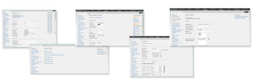 03 TeleSatr IPCC Solution 기능 TeleStar IP PBX는 사설교환기(PBX)의 기본기능은 물론, 인터넷회선(IP)을 활용, 기존 음성(Voice) 처리와 다양한 정보(Multi-Media)를 동시에 처리할 수 있는 전화선의 설치와 운영관리가 간편한 솔루션 PBX 관리자 화면 구분 적용기능 및 역할 단일번호 체계 시스템간 단일번호