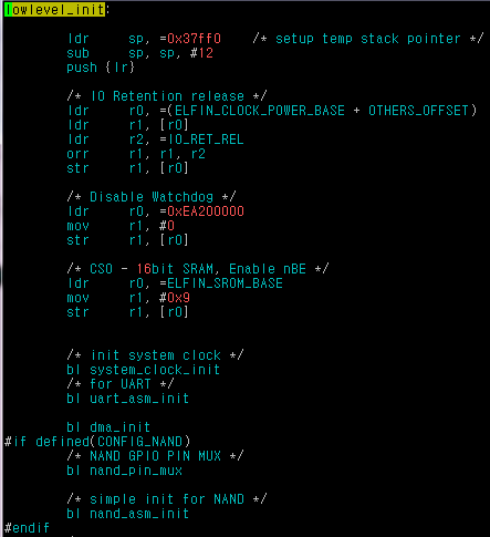 Lowlevel_init? Cpu/s5pc1xx/start.