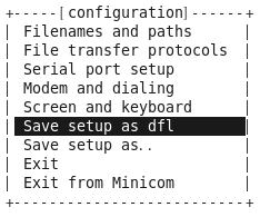 Minicom 설정 Serial Device :/dev/ttyusb0 Baudrate:115200