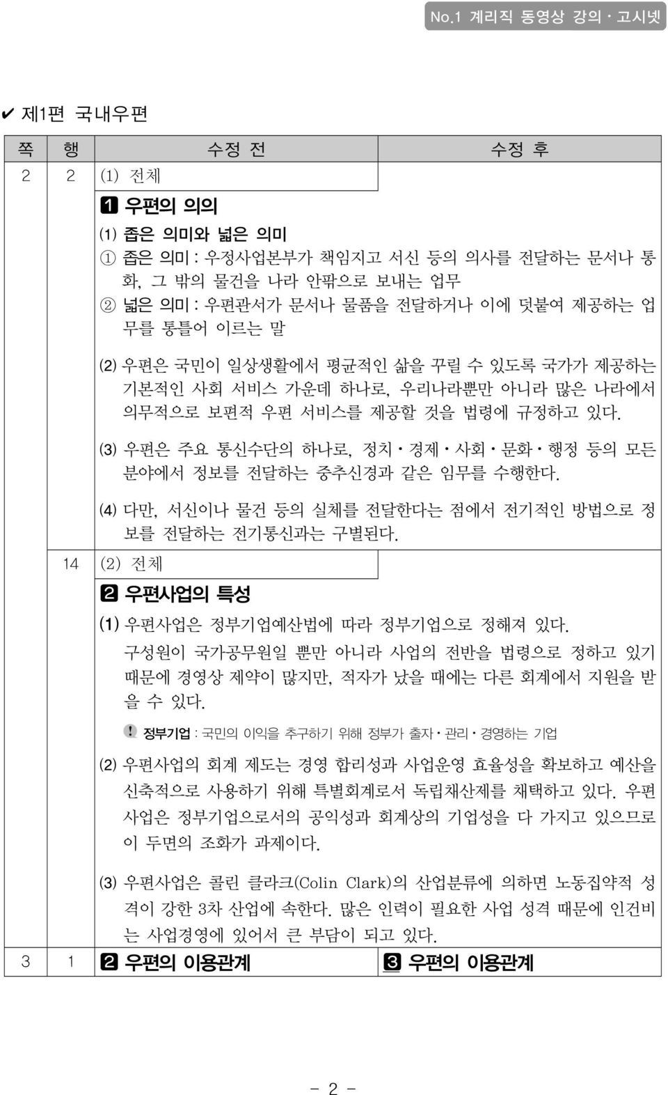 ⑷ 다만, 서신이나 물건 등의 실체를 전달한다는 점에서 전기적인 방법으로 정 보를 전달하는 전기통신과는 구별된다. 14 (2) 전체 w 우편사업의 특성 ⑴ 우편사업은 정부기업예산법에 따라 정부기업으로 정해져 있다.