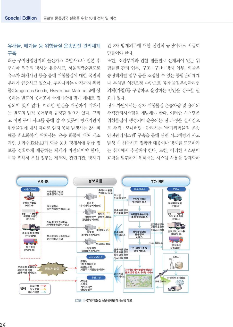 그리 고 이번 구미 사고를 통해 알 수 있듯이 방재기관이 위험물질에 대해 제대로 알지 못해 발생하는 2차 피 해를 최소화하기 위해서는, 운송 화물에 대해 제조 자인 송화주( 送 貨 主 )가 화물 운송 명세서에 취급 정 보를 정확하게 제공하는 체계가 마련되어야 한다.