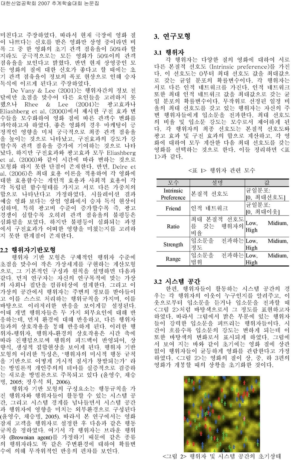 (2000)에서 제시한 구전 효과 변 수들을 모수화하여 영화 질에 따른 관객수 변화를 파악하고자 하였 좋은 영화의 경우 마케팅이 긍 정적인 영향을 미쳐 궁극적으로 최종 관객 점유율 을 높이는 것으로 나타났고, 구전효과의 강도가 강 할수록 관객 점유율 증가에 기여하는 것으로 나타 났 하지만 구전효과와 광고효과 모두 Eliashberg et al.